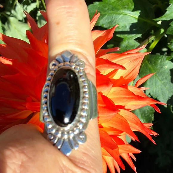 Ginormous Designer Onyx Sterling  10 - Picture 1 of 16